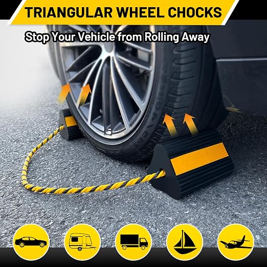 ROBLOCK Wheel Chocks for RV Trailer Camper Truck Car Aircraft, Versatile Heavy - Image 4