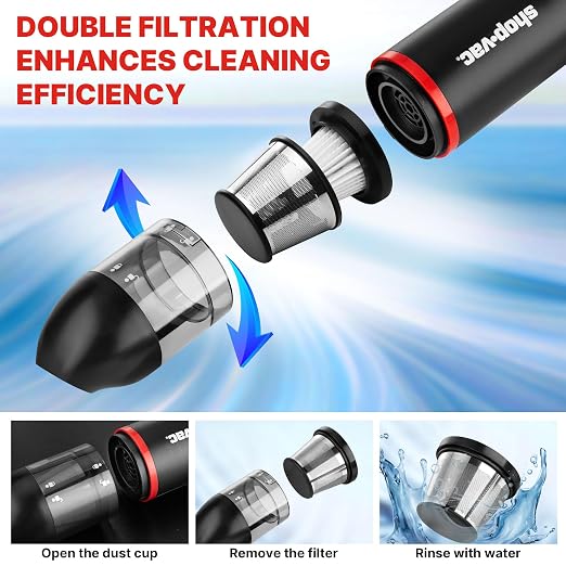 Shop-Vac Car Vacuum Cordless, 14000Pa 2-in-1 Blow/Suction Portable Air Duster - Image 4