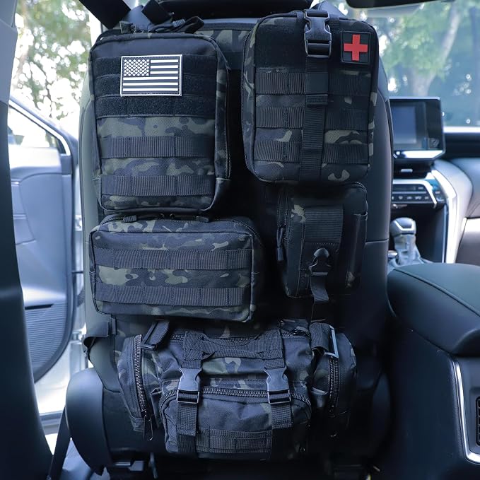 Universal Tactical Seat ​Back Organizer Vehicle Molle Panel Organizer Storage by Jimikay