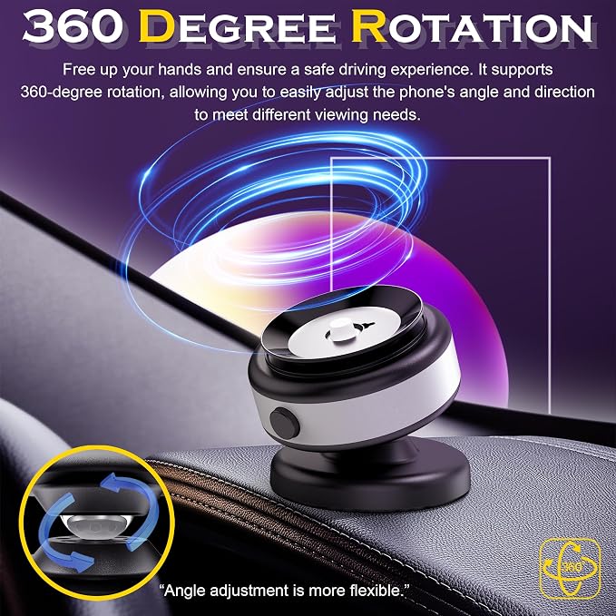 Fostex Vacuum Magnetic Phone Holder Magnet, 360 Adjustable Rotatable Magnetic - Image 7