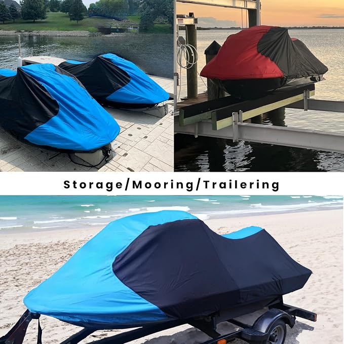 JetPro Trailerable Jet Ski Cover, Waterproof Marine Grade 600D Heavy Duty - Image 6