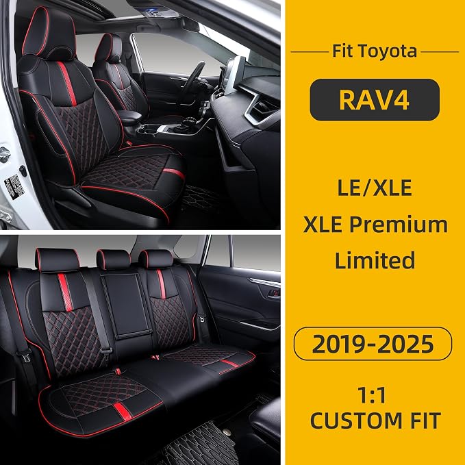 Custom Fit RAV4 Seat Covers for 2019-2025 Toyota RAV4 LE, XLE Premium, Limited - Image 7