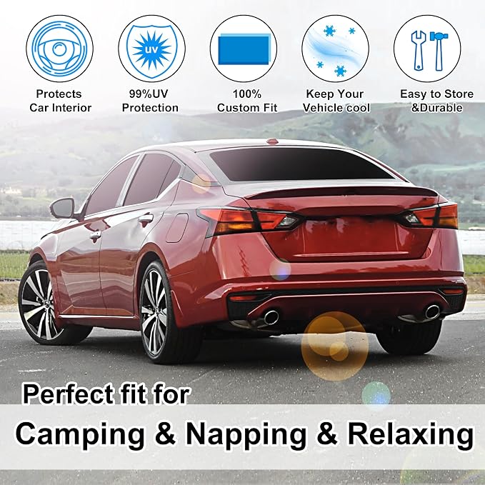 TINGLU 6PCS Window Shades for Nissan Altima 2019-2024 2025 Accessories Car Side - Image 6