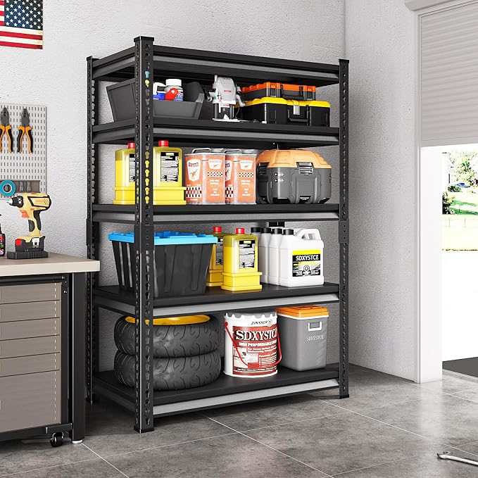 40" W Garage Shelving Heavy Duty, 2200 Lbs Loads Garage Storage Shelves Heavy - Image 2