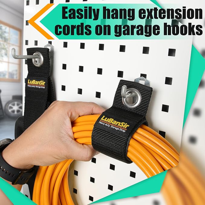LuBanSir 9 Pack Extension Cord Holder Organizer, 13-inch Heavy Duty Storage - Image 5