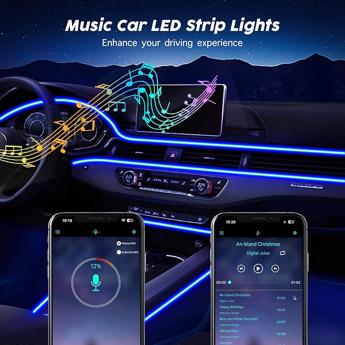 USB Car LED Lights, Interior Car Lights Strip - Image 6