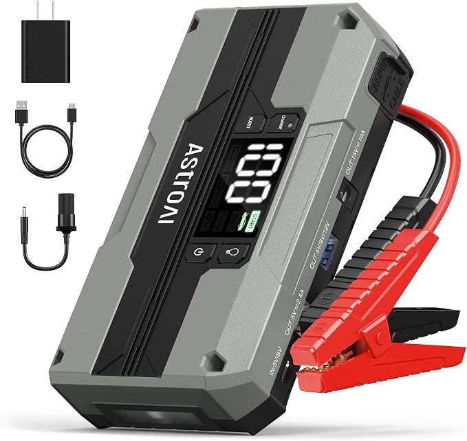 AstroAI T8 Car Battery Jump Starter, 2500A 8-in-1 Jump Box by AstroAI