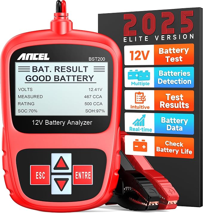 ANCEL BST200 Car Battery Tester 12V Automotive, 100-1100 CCA Battery Load by ANCEL
