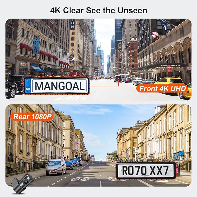 Front 4K & Rear 1080P Dash Cam Custom fit - Image 8