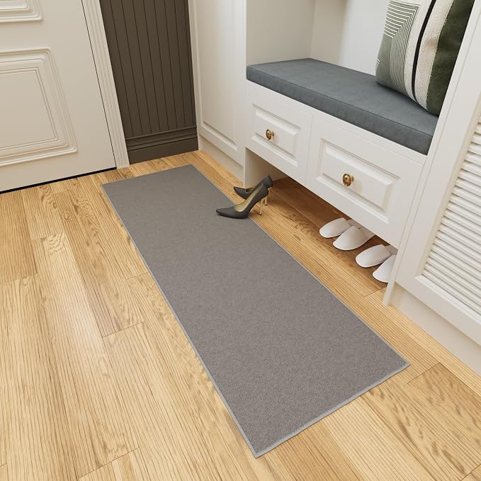 Ottomanson Hallway Runner Rug 2'2" x 6' Non Slip Solid Area Rugs Easy to Clean - Image 10
