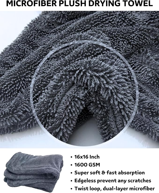 Premium 7PCS Car Wheel Rims Detail Cleaning PRO Wash Kit, Wheel Wash Mitt - Image 3