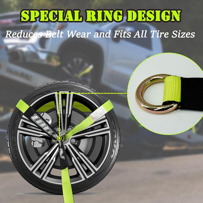 4 Pack Car Tie Down Straps for Trailers - Image 2