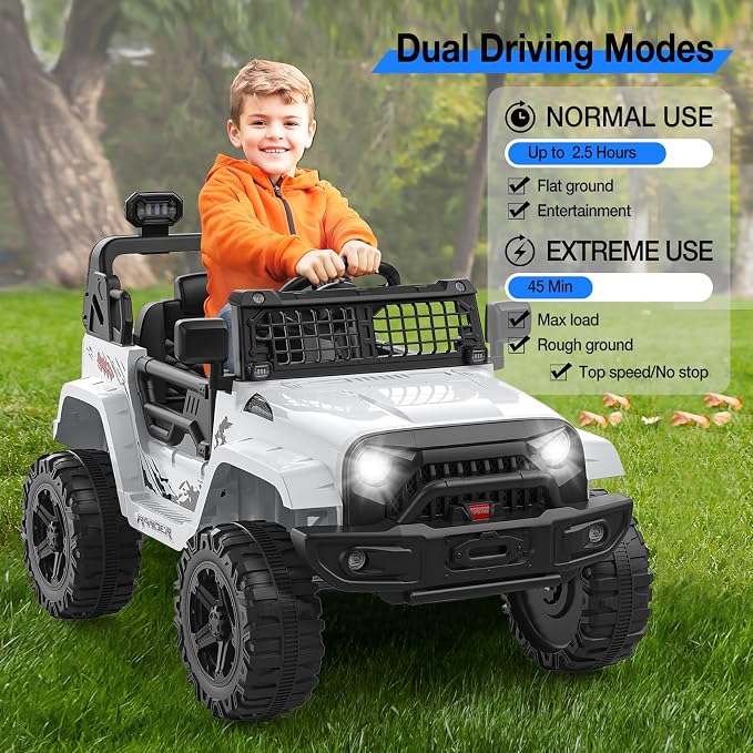12V Kids Electric Ride On Truck Car w/Parent Remote Control, Spring Suspension - Image 8