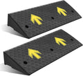 DNA MOTORING 2pcs 5.3" Rise Rubber Arrow Curb Ramp Heavy Duty Loading Threshold by DNAMOTORING