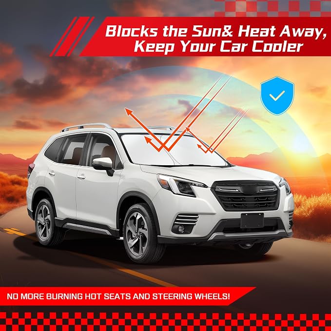 ARISMOTOR Windshield Sun Shade for S-ubaru Forester 2019-2024, Custom Fit - Image 7