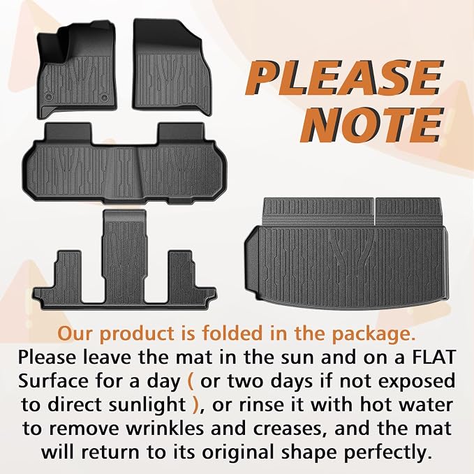 TripleAliners Floor Mats&Trunk Mat All Weather Car Liners Compatible - Image 3