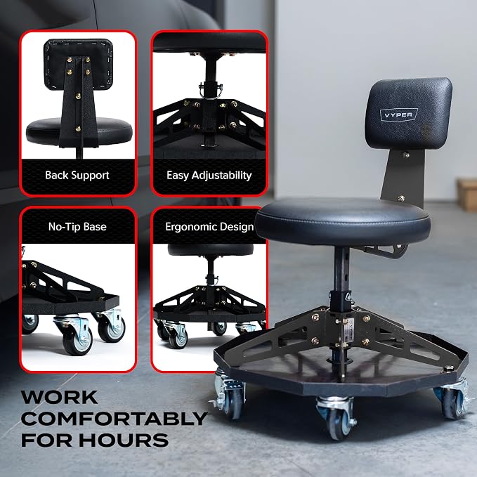 Vyper Robust Steel Sport Shop Chair - Image 4