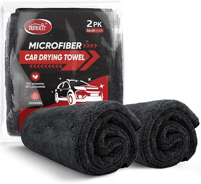 HOMEXCEL Car Drying Towel, 1200GSM Ultra Absorbent Car Cleaning Cloth, by HOMEXCEL