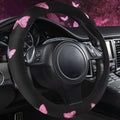 Car Pass Pink Embroidery Butterfly Steering Wheel Cover, Universal 15 Inch Car by CARPASS