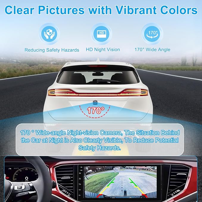 F150 Backup Camera Rear View Parking Assist Camera 170° HD Night Vision - Image 3