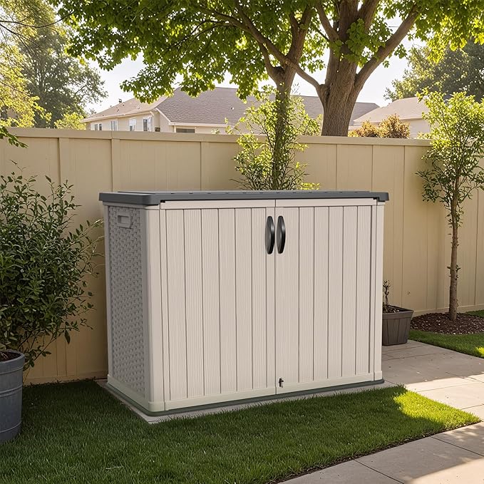 Patiowell 26 cu.ft Plastic Outdoor Storage Shed, Lockable Waterproof Resin - Image 2