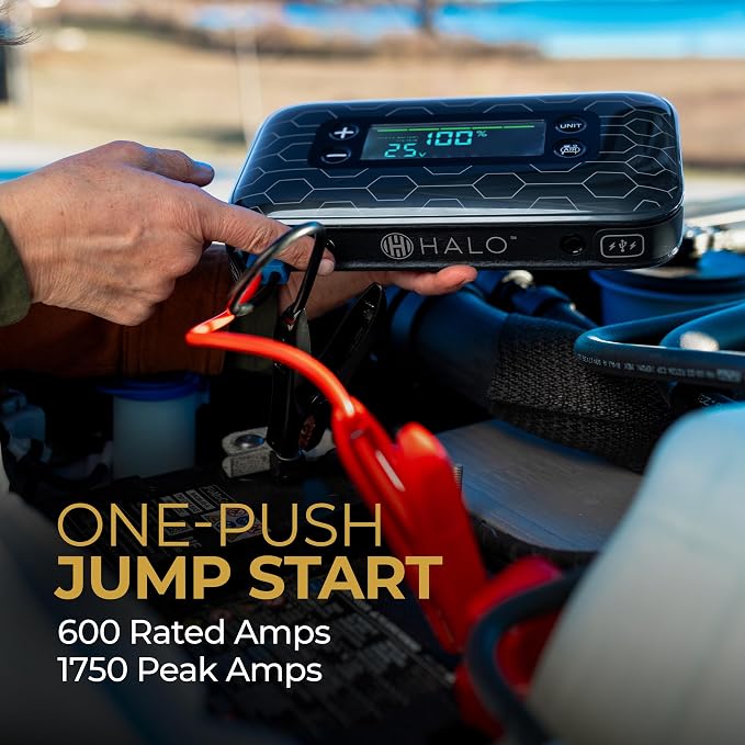 HALO Bolt Air+ 1750 Portable Car Battery Jump Starter | 130 PSI Air Compressor - Image 6