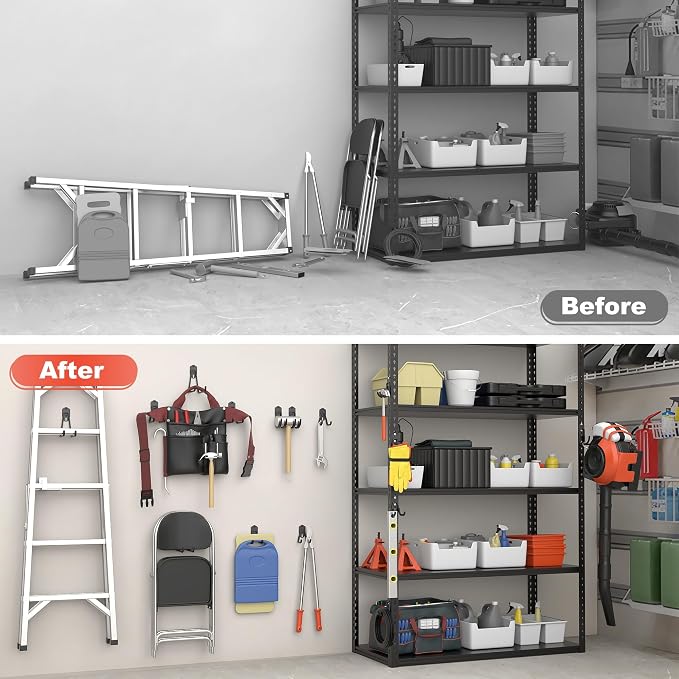TORACK 15PCS Garage Storage System Hooks, Shelving Hooks - Image 7