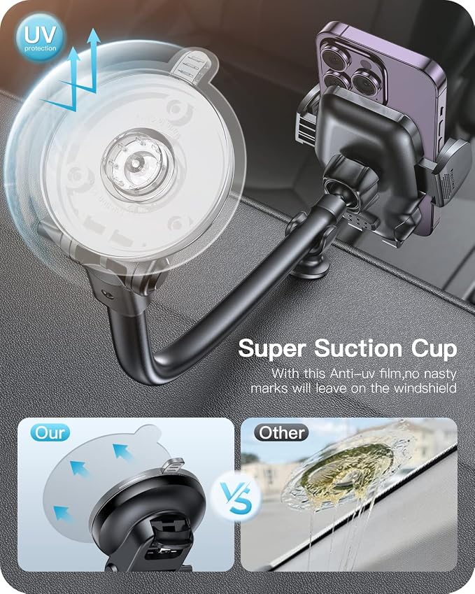APPS2Car Phone Holder for Car Windshield/Dashboard/Window, Cell Phone Mount for - Image 5