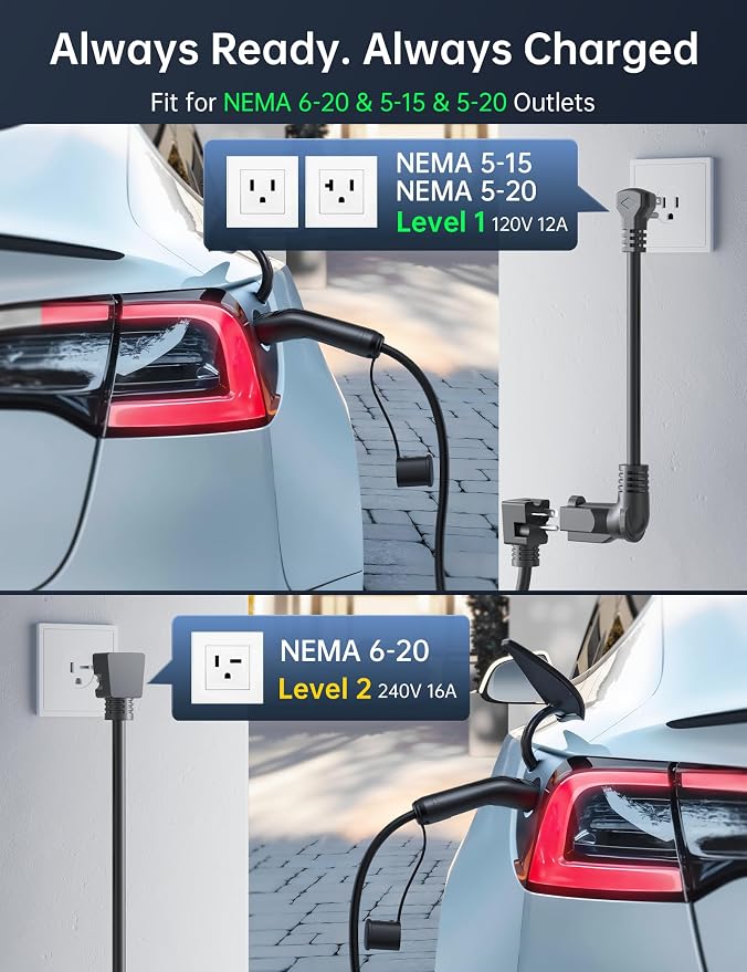 16A Level 1&2 Tesla Charger Tesla Mobile/Home Charger - Image 5