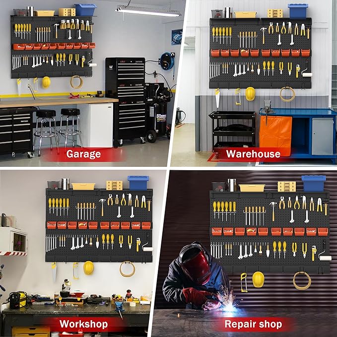 Ultrawall Black Pegboard Wall Organizer, 48X 36 inch - Image 4