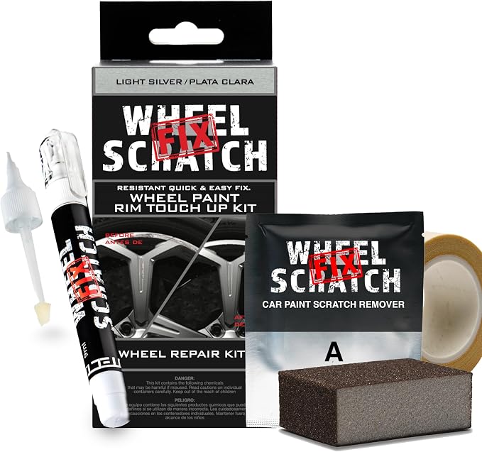 Silver Rim Touch Up Paint Kit, Car Wheel Scratch Repair Kit, Wheel Touch Up by ScratchFixProducts
