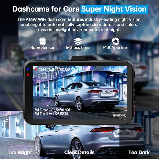 Dash Cam Front and Rear, Dash Camera - Image 4