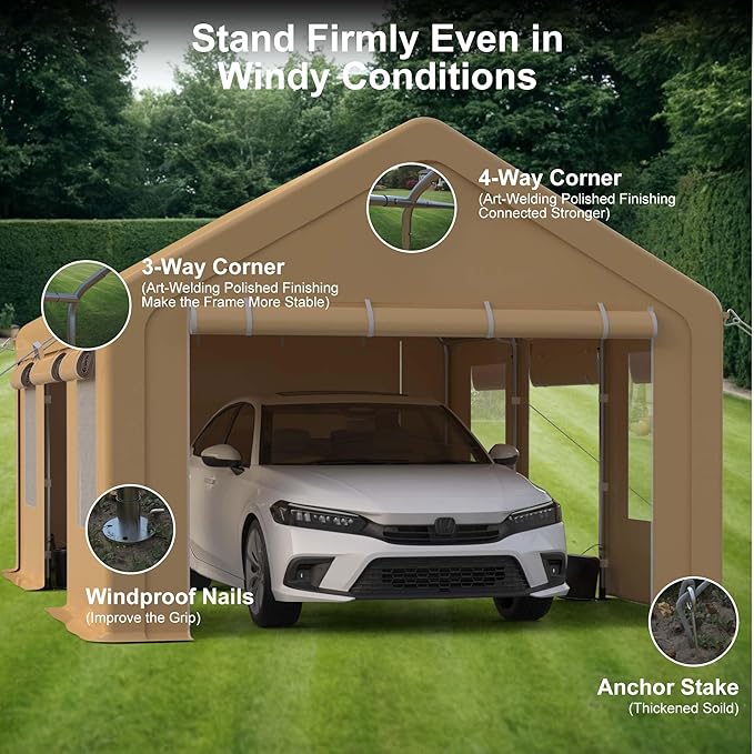 Heavy Duty Carport, Portable Garage - Image 5