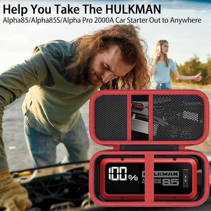 Aenllosi for HULKMAN Alpha85/Alpha85S/Alpha Pro Jump Starter Hard Carrying Case - Image 8