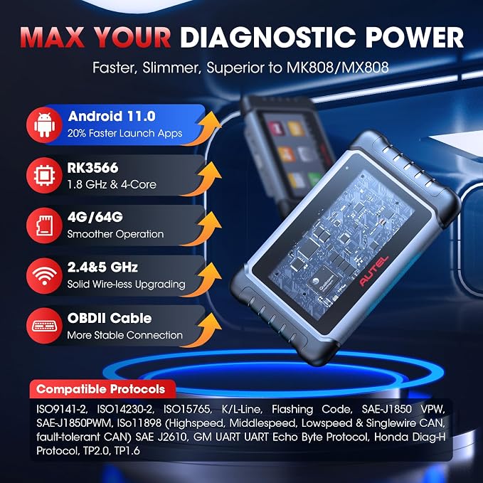Autel Scanner MaxiCOM MK808S: 2025 Bidirectional Tool as MK808BT Pro MX808S - Image 8