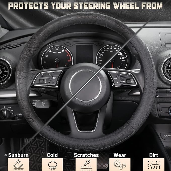 SEG Direct Car Steering Wheel Cover - Image 4