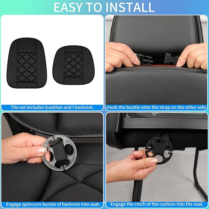 Chezope Car Seat Cushions Lumbar Support Pillows - Image 5