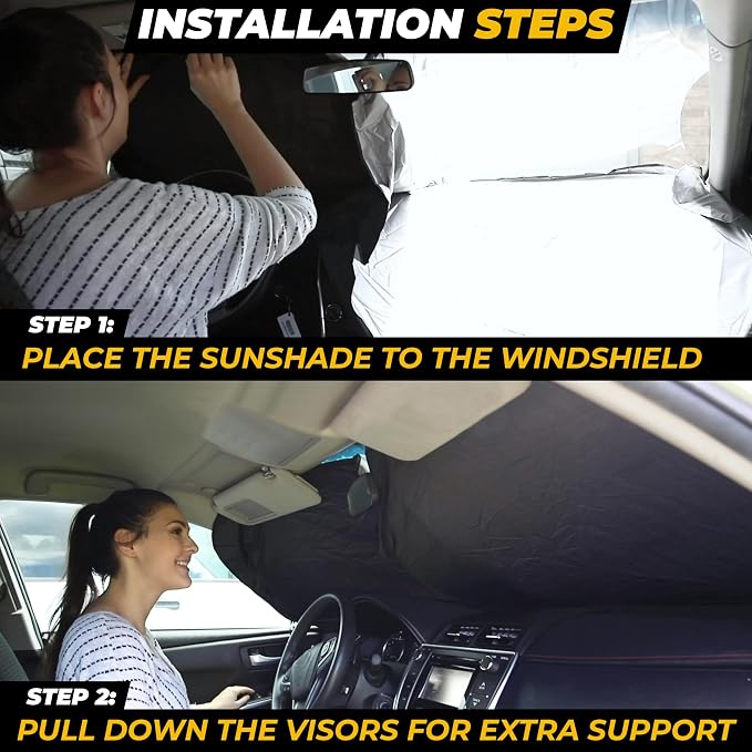 X-Large Truck Windshield Sun Shade - Image 4