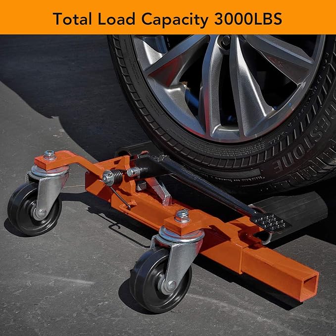 2 Pcs Car Wheel Dolly with Hydraulic Tire Jack, 1500LBS Capacity Trailer Dolly - Image 3