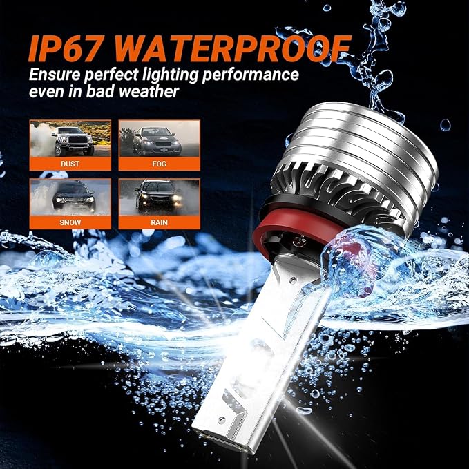 SEALIGHT X4I H7 Bulbs, 55000LM Super Bright H 7 Fog Bulbs - Image 4