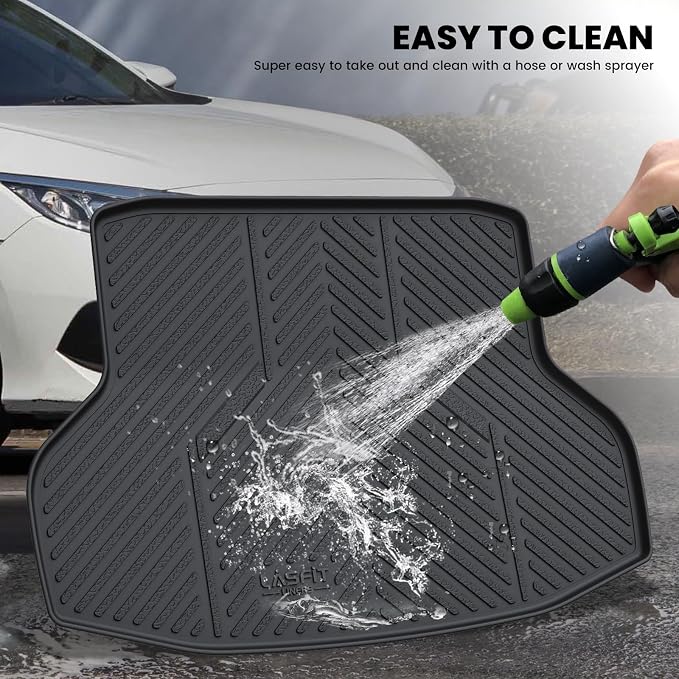 LASFIT Trunk Mat for Honda Civic Sedan 2016-2021, All Weather TPE Custom Fit - Image 6
