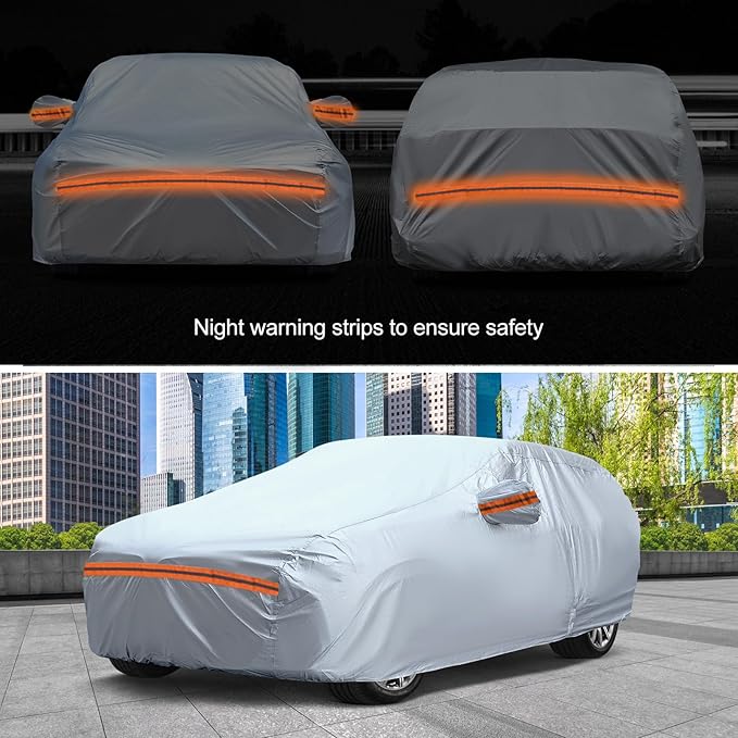 KEYOOG Car Cover, Fit for 188"-198" Length Sedan, 6-Layer All-Weather Waterproof - Image 7