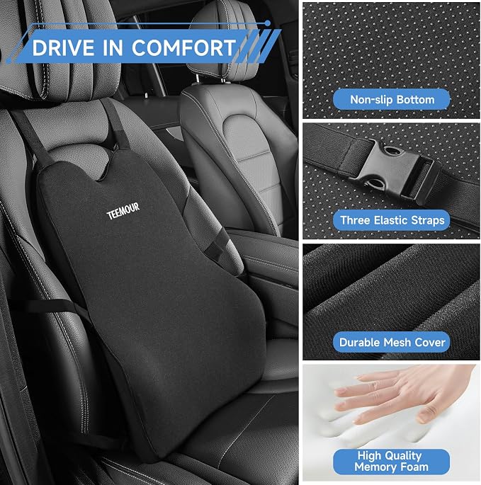 Lumbar Support Pillow for Car Improve Lower Back Pain Relief & Sitting Posture - Image 3