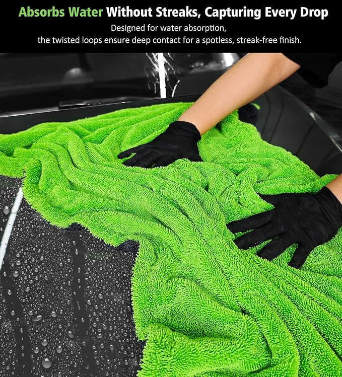 28" x 36" Car Drying Towel Extra Large, 1400 GSM Double Sided High Absorbent - Image 4