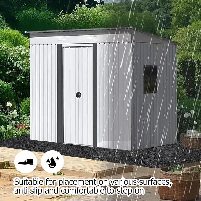 Outdoor Storage Shed Floor Mat, 8.2*10.2FT Waterproof Washable Garden Flooring - Image 6