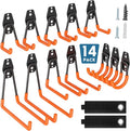 BONTEC Heavy Duty Garage Hooks, Anti-Slip Coated Black Steel by BONTEC