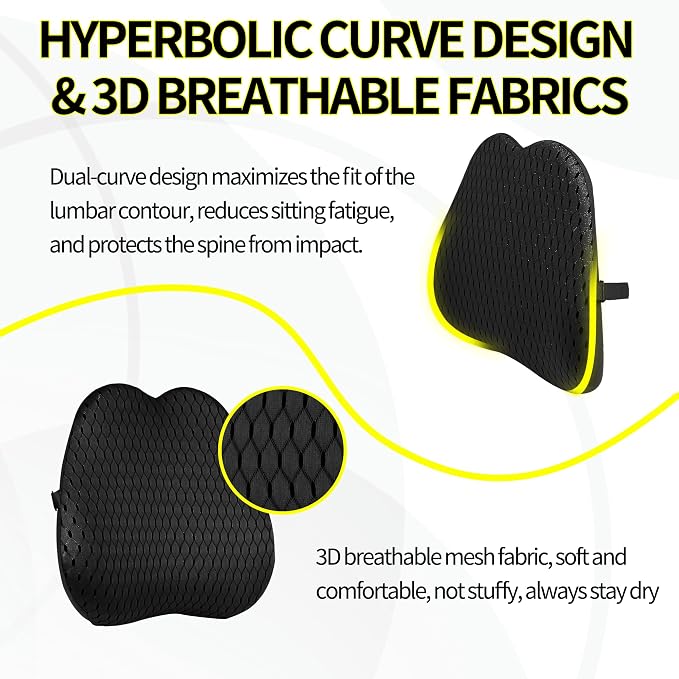 Lumbar Support Pillow for Office Chair, Memory Foam Back Lumbar Support Pillow - Image 2