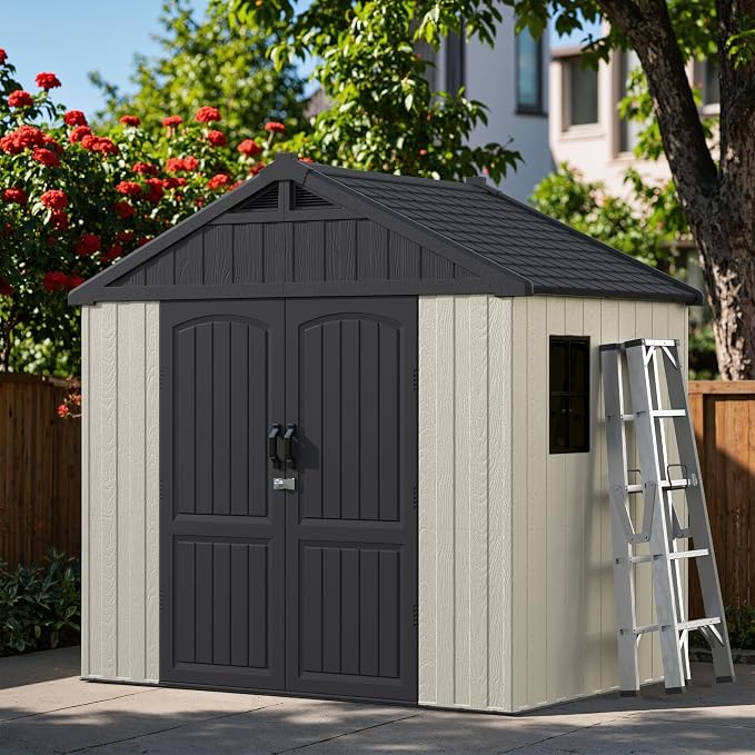 Greesum 8×6 FT Plastic Outdoor Storage Shed - Image 2