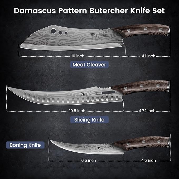 Butcher Knife Set, Breaking & Boning Knife, Japanese Style High Carbon Steel - Image 7