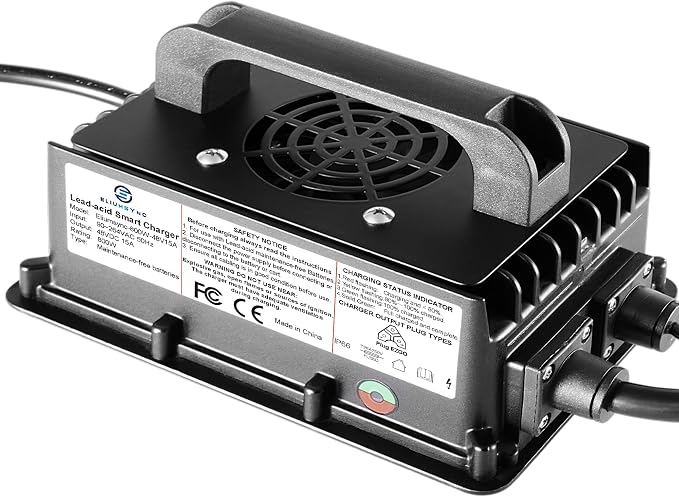 800W Lead Acid Battery Charger 48 Volt 15 AMP 3-Pin Triangular Plug EZGO RXV & - Image 6
